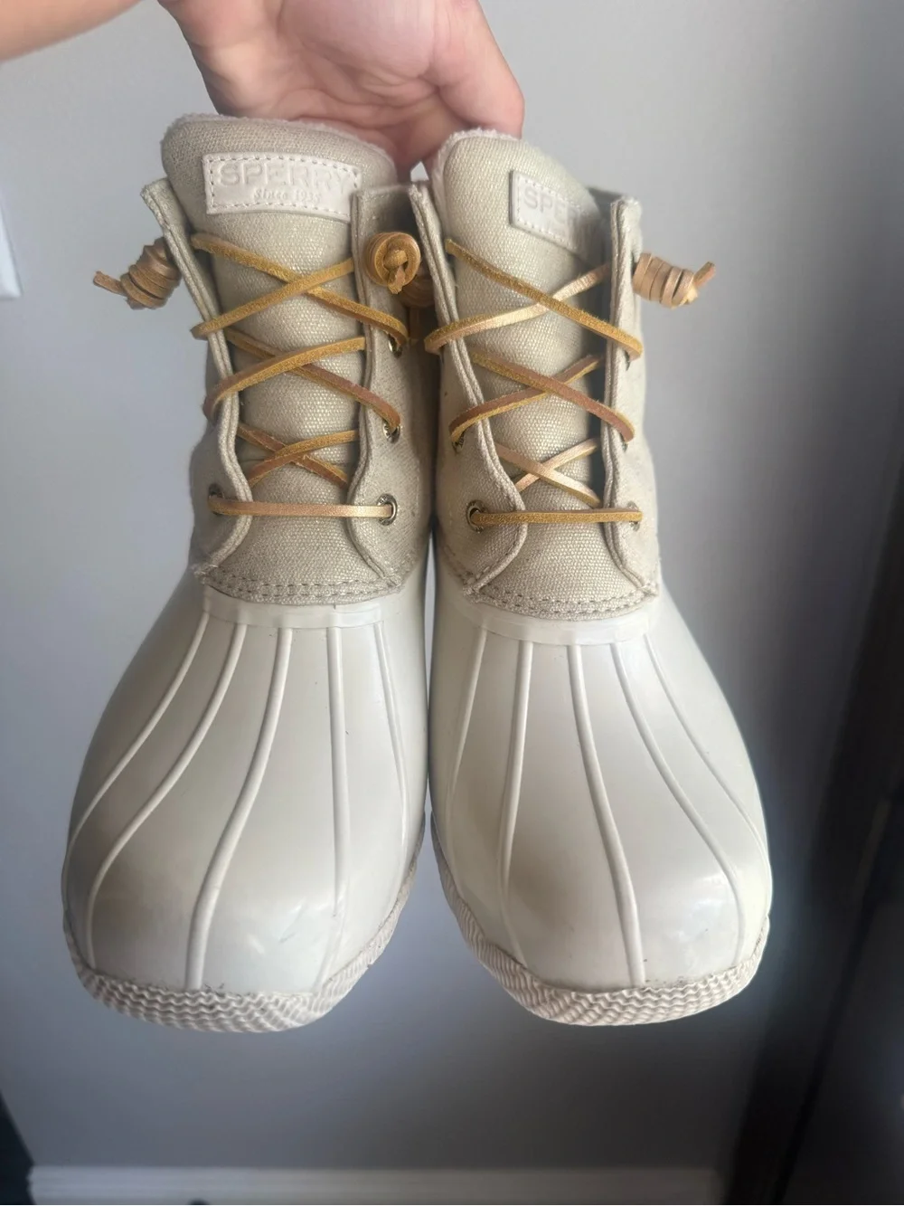 Sperry Women’s Beige & Tan Waterproof Duck Boots